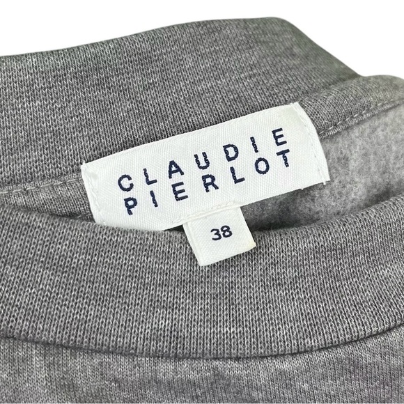 Claudie Pierlot Sequined Trust Party Dress Metallic Silver Gray Size EU 38 US 6 - Picture 6 of 8